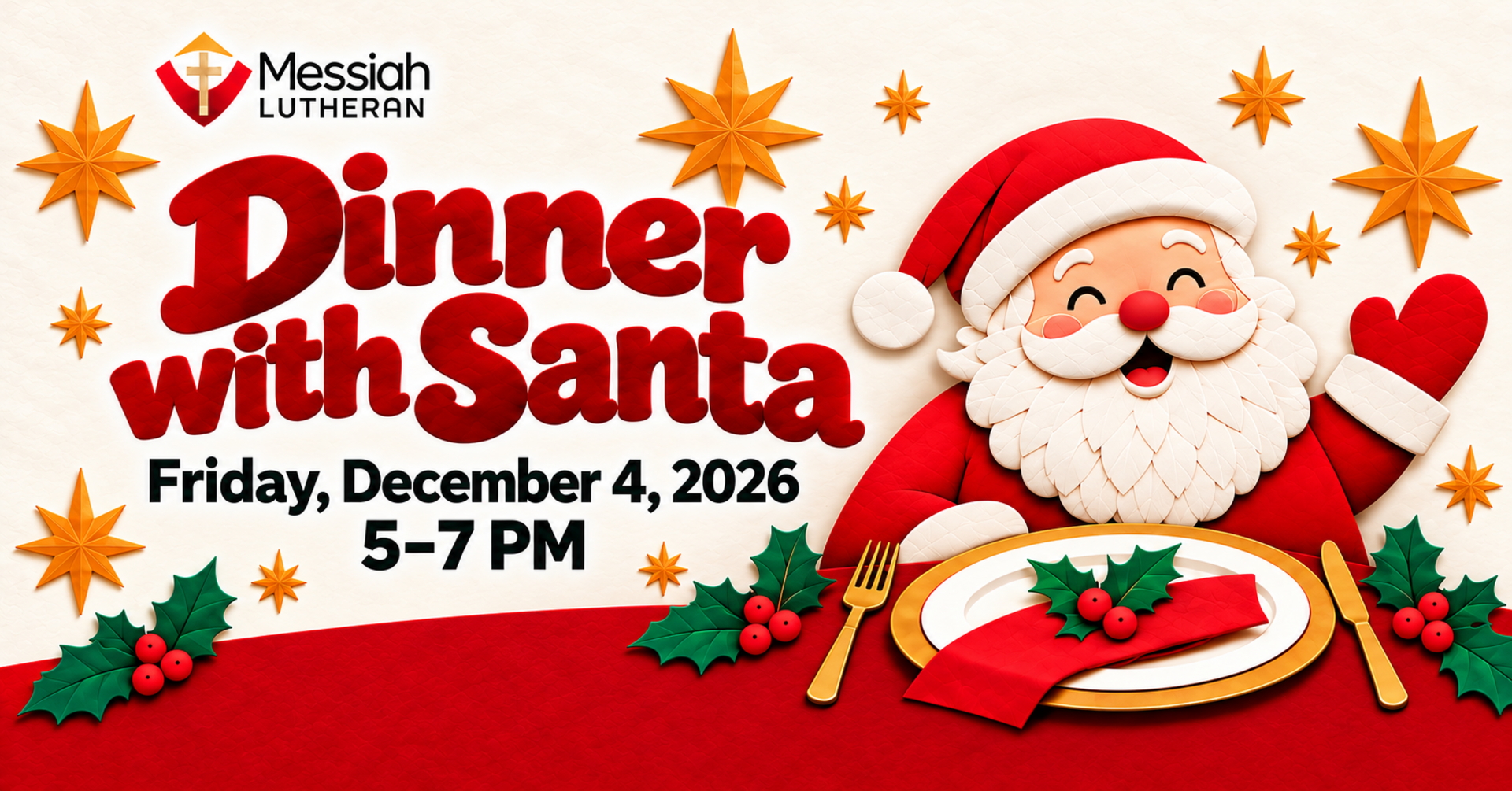 Dinner with Santa at Messiah Lutheran Church